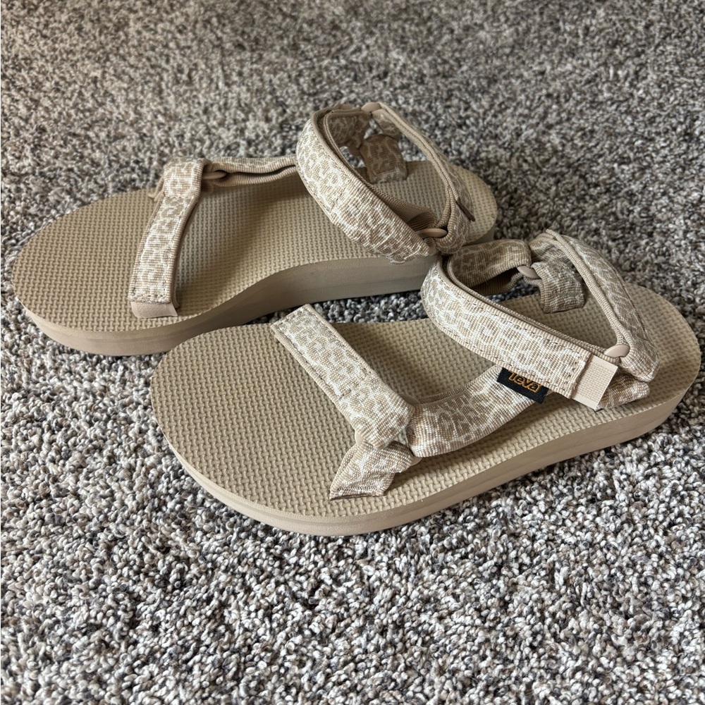 Women’s Cheetah Teva Sandals - Picture 2 of 3